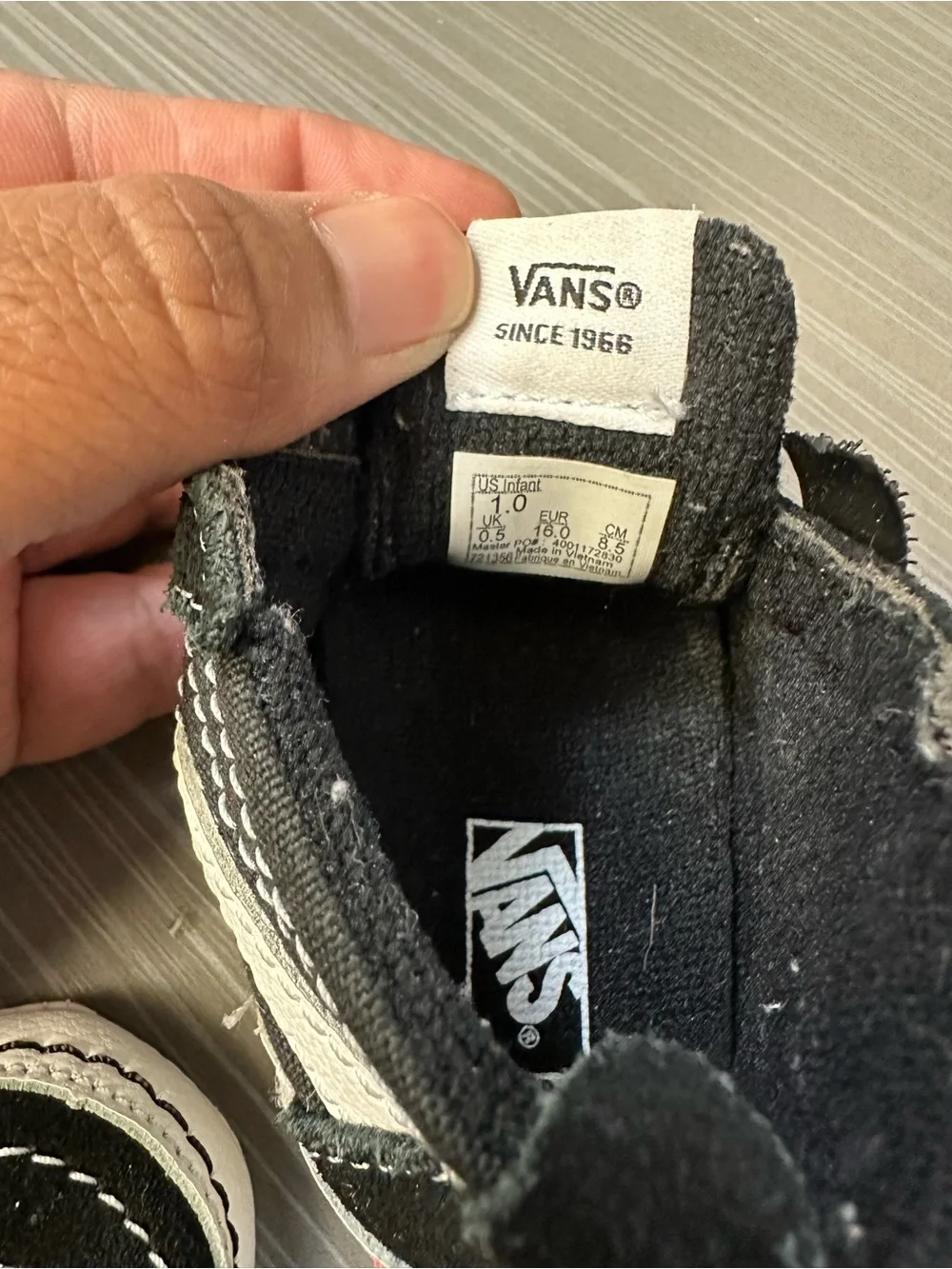 Vans Black & White Suede Slip-On Sneakers